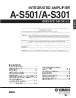 Предварительный просмотр 1 страницы Yamaha A-S301 Service Manual