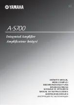 Yamaha A-S700 - Amplifier Owner'S Manual предпросмотр