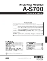 Yamaha A-S700 - Amplifier Service Manual предпросмотр