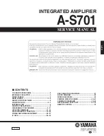 Yamaha A-S701 Service Manual предпросмотр