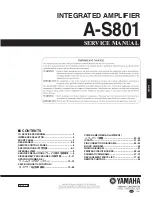 Предварительный просмотр 1 страницы Yamaha A-S801 Service Manual