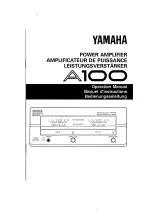 Yamaha A100 Operation Manual preview