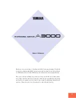 Preview for 5 page of Yamaha A3000 Owner'S Manual