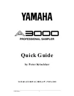 Preview for 1 page of Yamaha A3000 Quick Manual