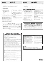 Preview for 2 page of Yamaha AA5 Owner'S Manual