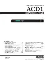 Yamaha ACD1 Service Manual preview
