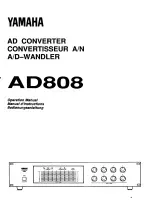 Yamaha AD808 Operation Manual preview