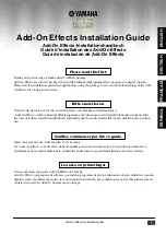 Preview for 1 page of Yamaha Add-On Effects Manual