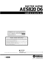 Предварительный просмотр 1 страницы Yamaha AES820 D6 Service Manual