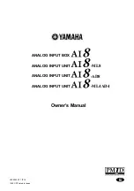 Предварительный просмотр 1 страницы Yamaha AI8 Owner'S Manual