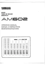 Preview for 1 page of Yamaha AM602 Operation Manual