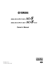 Preview for 1 page of Yamaha AO8 Owner'S Manual