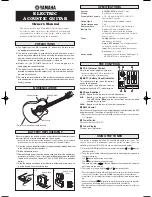 Yamaha APX500 User Manual preview