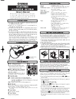 Yamaha APX700 Owner'S Manual preview