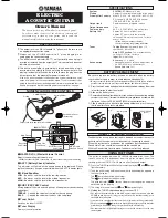 Preview for 1 page of Yamaha APX900 Owner'S Manual