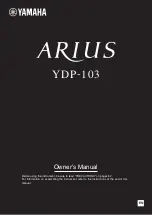 Yamaha Arius YDP-103 Owner'S Manual предпросмотр