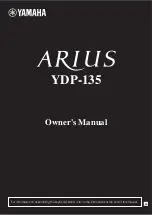 Предварительный просмотр 1 страницы Yamaha Arius YDP-135 Owner'S Manual