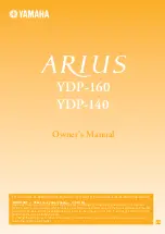 Yamaha Arius YDP-140 Owner'S Manual preview