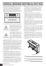 Preview for 2 page of Yamaha Arius YDP-140 Owner'S Manual