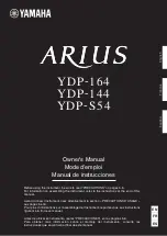 Yamaha Arius YDP-144 Owner'S Manual preview