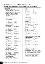 Preview for 2 page of Yamaha Arius YDP-161 Midi Data Format