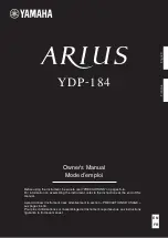 Предварительный просмотр 1 страницы Yamaha Arius YDP-184 Owner'S Manual