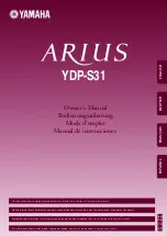 Yamaha Arius YDP-S31 Owner'S Manual preview