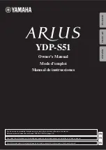 Preview for 1 page of Yamaha Arius YDP-S51 Owner'S Manual