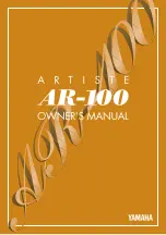 Yamaha Artiste AR-100 Owner'S Manual preview