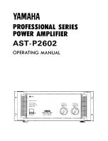 Preview for 1 page of Yamaha AST-P2602 Operating Manual