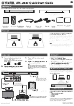 Yamaha ATS-2030 Quick Start Manual preview