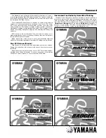 Preview for 2 page of Yamaha ATV Course Manual