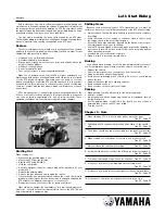 Preview for 12 page of Yamaha ATV Course Manual