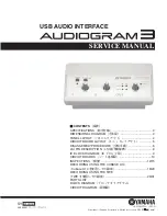 Preview for 1 page of Yamaha Audiogram 3 Service Manual