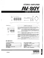 Yamaha AV-80Y Service Manual preview