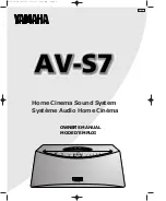 Preview for 1 page of Yamaha AV-S7 Owner'S Manual