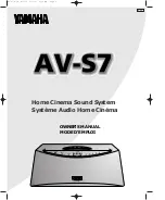 Yamaha AV-S7 Owner'S Manual preview