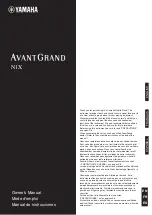 Предварительный просмотр 1 страницы Yamaha AvantGrand N1X Owner'S Manual