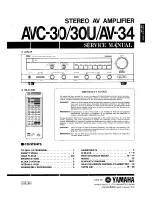 Предварительный просмотр 1 страницы Yamaha AVC-30 Service Manual