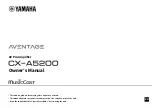 Preview for 1 page of Yamaha AVENTAGE CX-A6200 Owner'S Manual