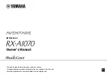 Preview for 1 page of Yamaha Aventage MusicCast RX-A1070BL Owner'S Manual