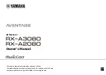 Yamaha AVENTAGE RX-A2080 Owner'S Manual preview