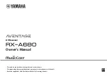 Предварительный просмотр 1 страницы Yamaha AVENTAGE RX-A680 Owner'S Manual