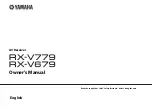 Предварительный просмотр 1 страницы Yamaha AVENTAGE RX-A750 Owner'S Manual