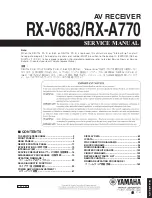 Yamaha Aventage RX-A770 Service Manual preview