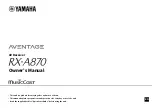 Preview for 1 page of Yamaha Aventage RX-A870 Owner'S Manual