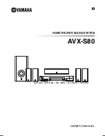 Yamaha AVR-S80 Owner'S Manual preview