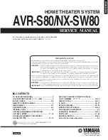 Yamaha AVR-S80 Service Manual preview