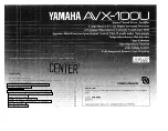 Yamaha AVX-100U Owner'S Manual предпросмотр