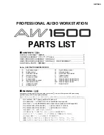 Предварительный просмотр 85 страницы Yamaha AW 1600 Service Manual